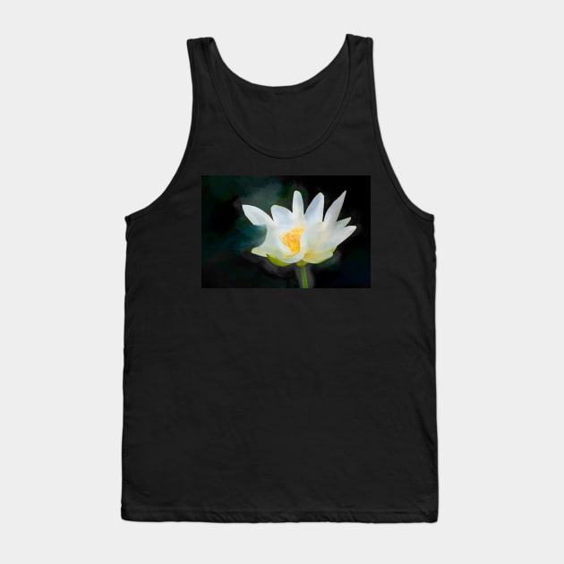 Glowing Lotus Flower by Debra Martz Tank Top by Debra Martz